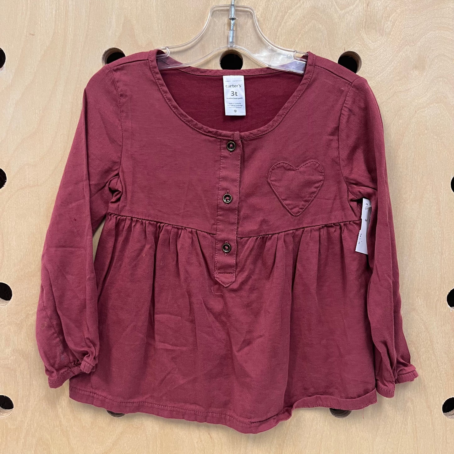 Red Heart Pocket Blouse