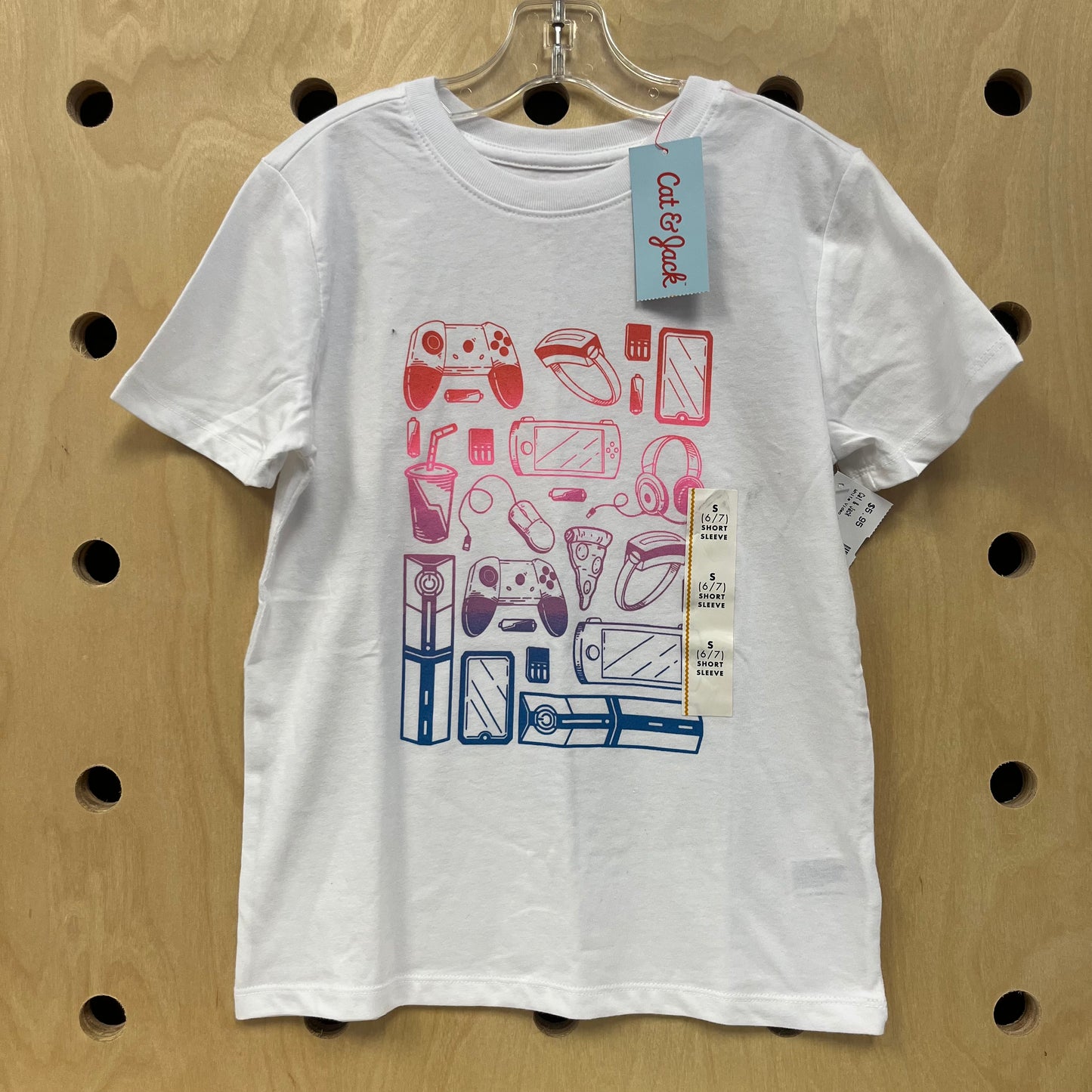 White Video Games Tee NEW!