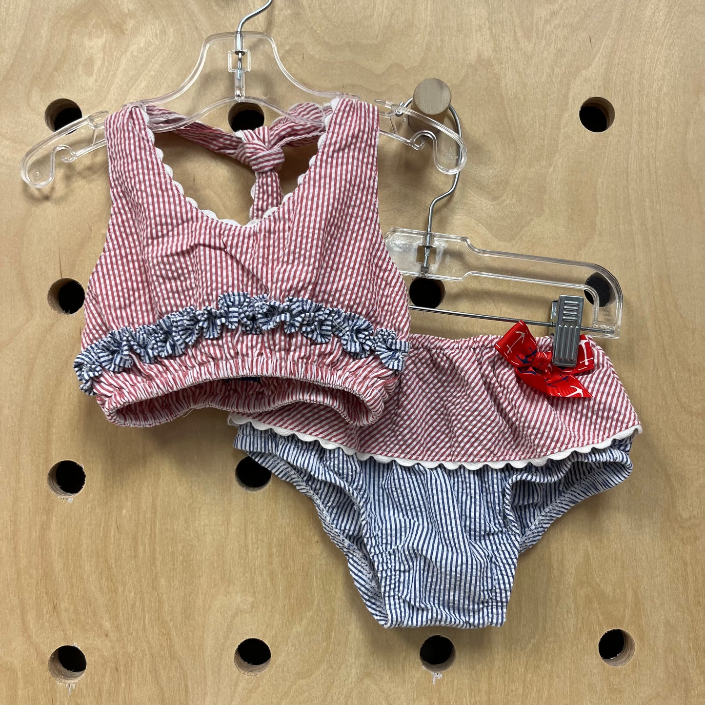 Red & Blue Anchors Seersucker Set