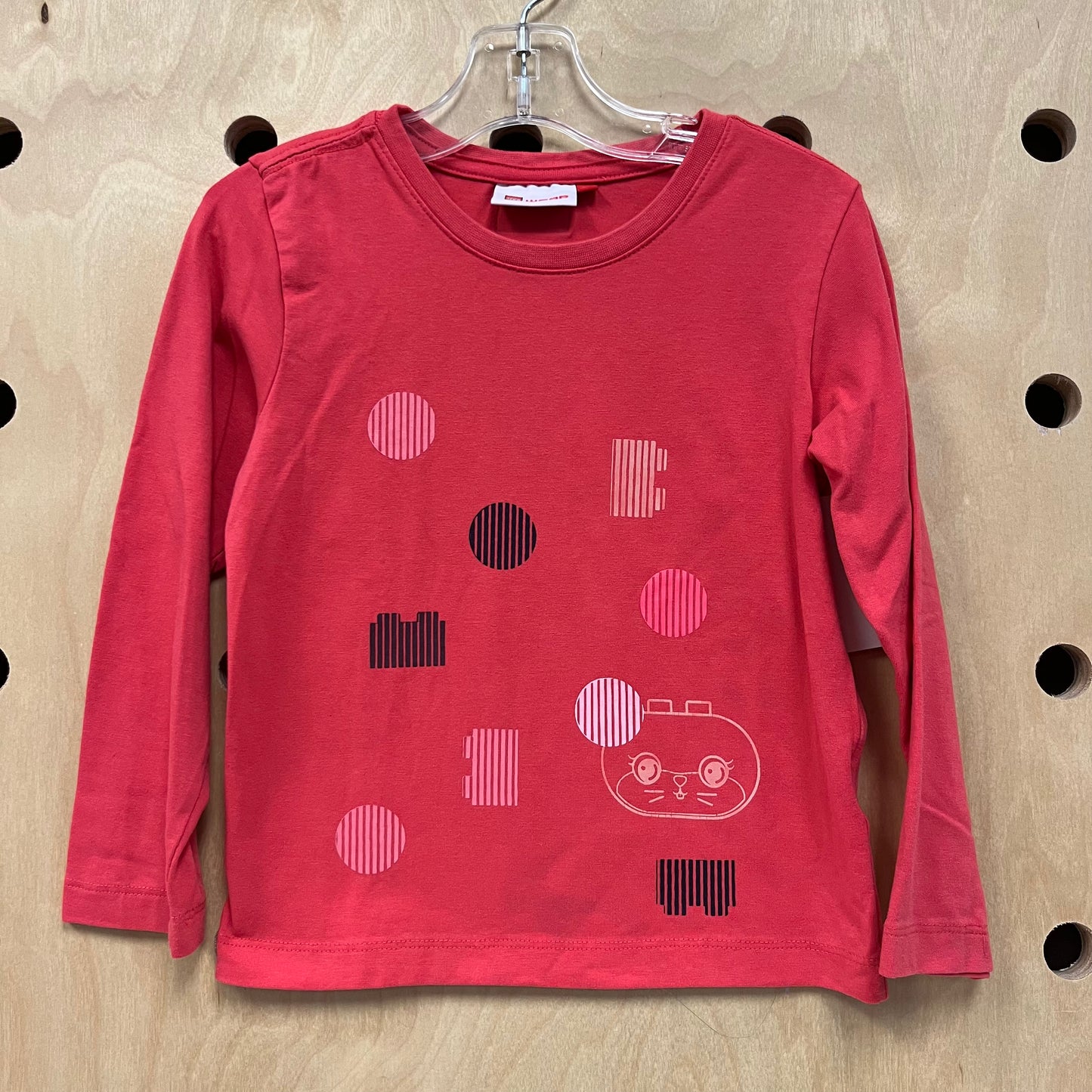 Red Lego Cat LS Tee