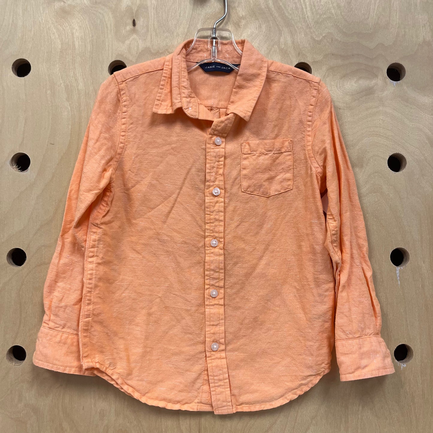 Orange Button Up Long Sleeve