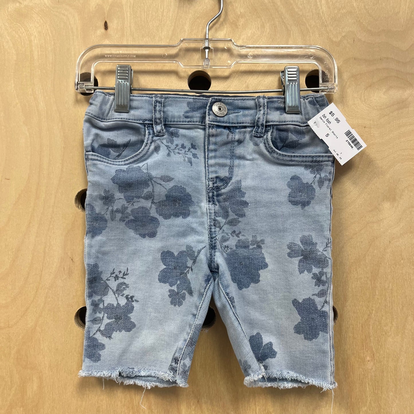Denim Floral Shorts