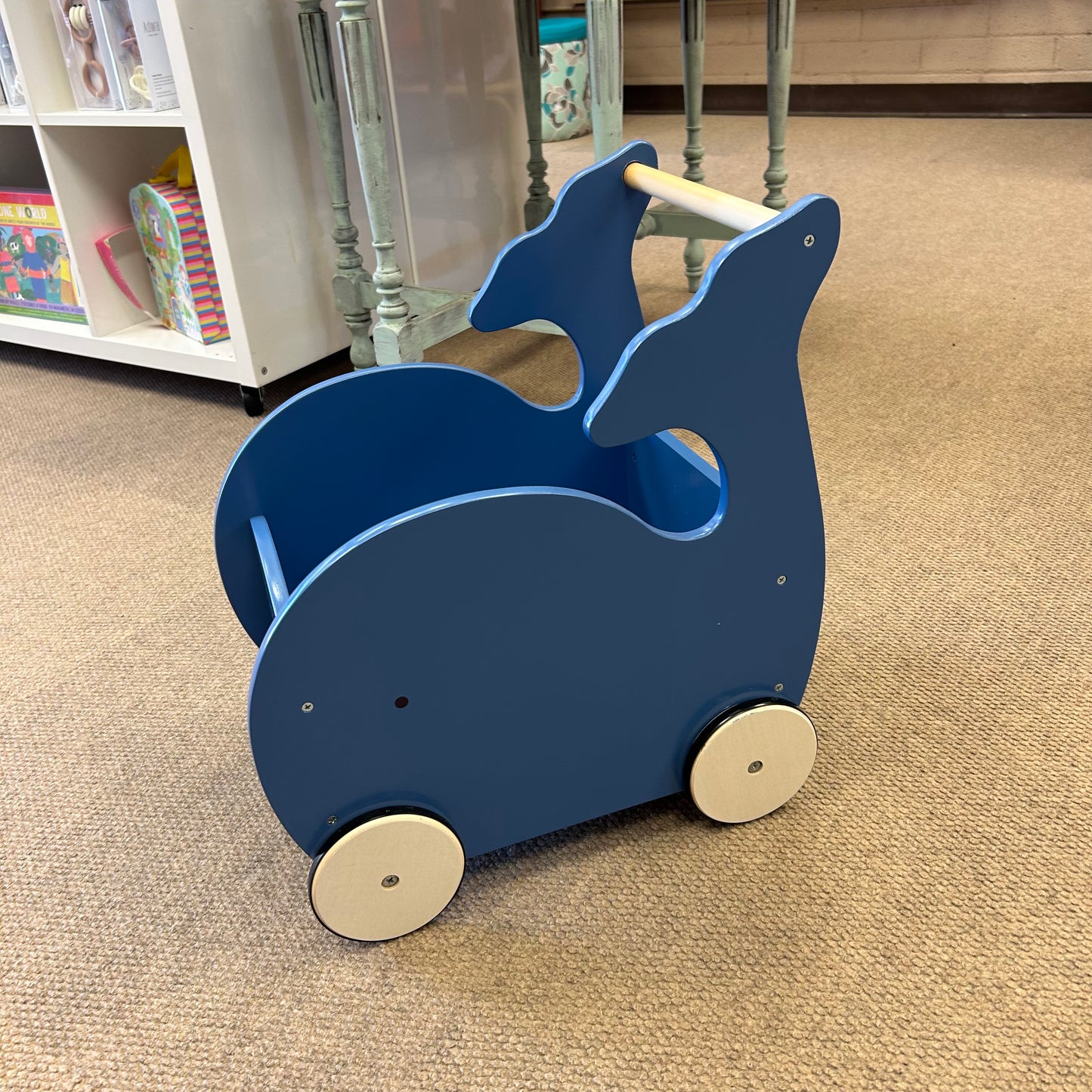 Blue Whale Wooden Walker
