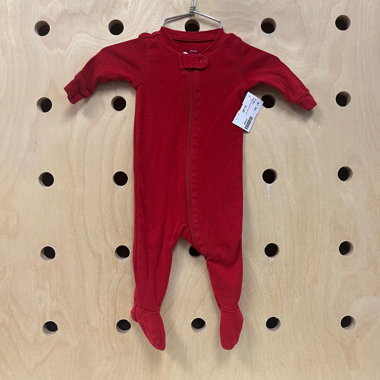 Red Zippered Footies