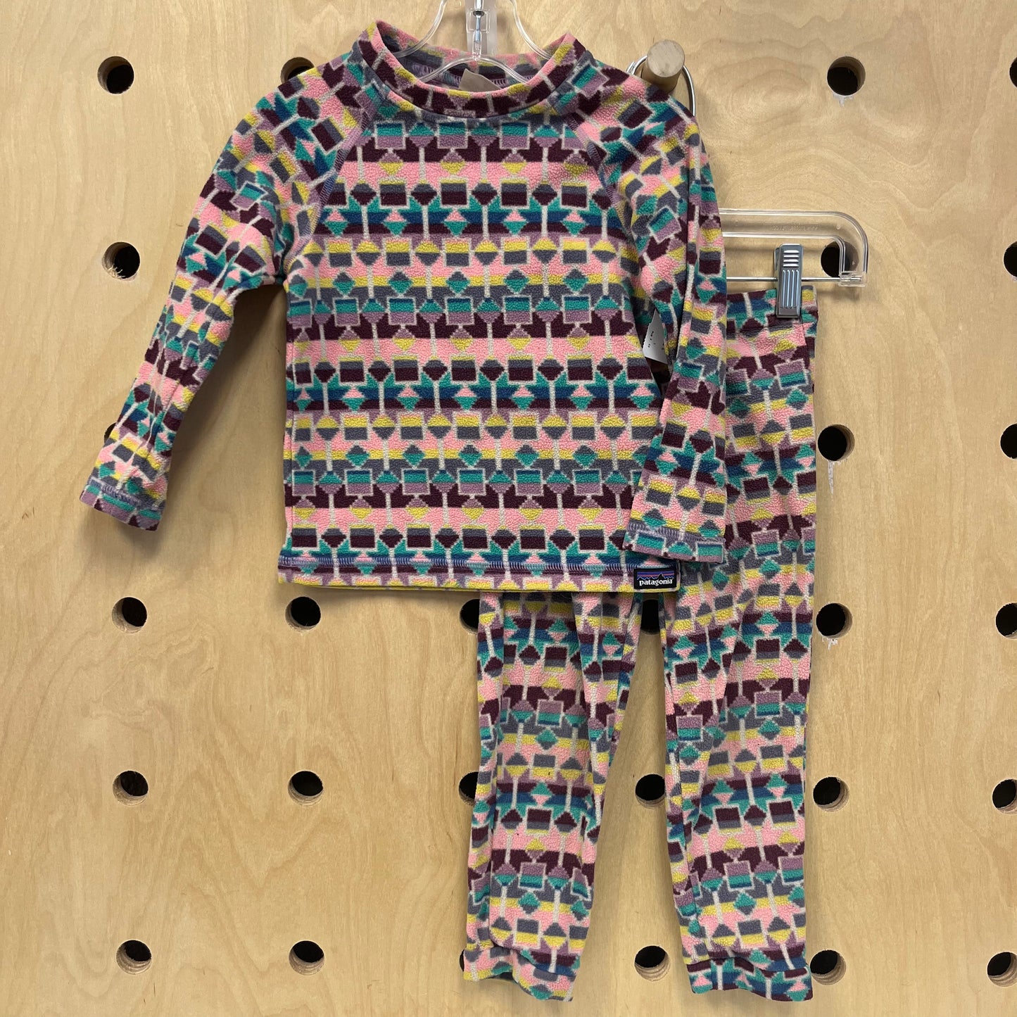 Geometric Fleece Long Sleeve Set