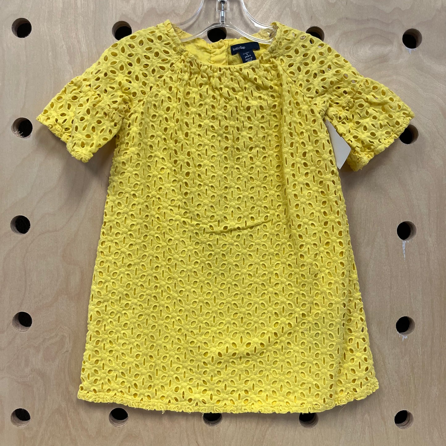 Yellow Lace Shift Dress