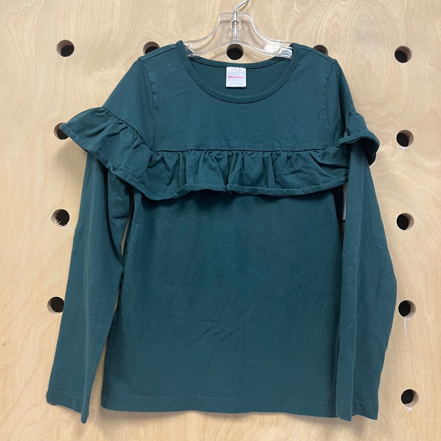 Teal Ruffle Long Sleeve
