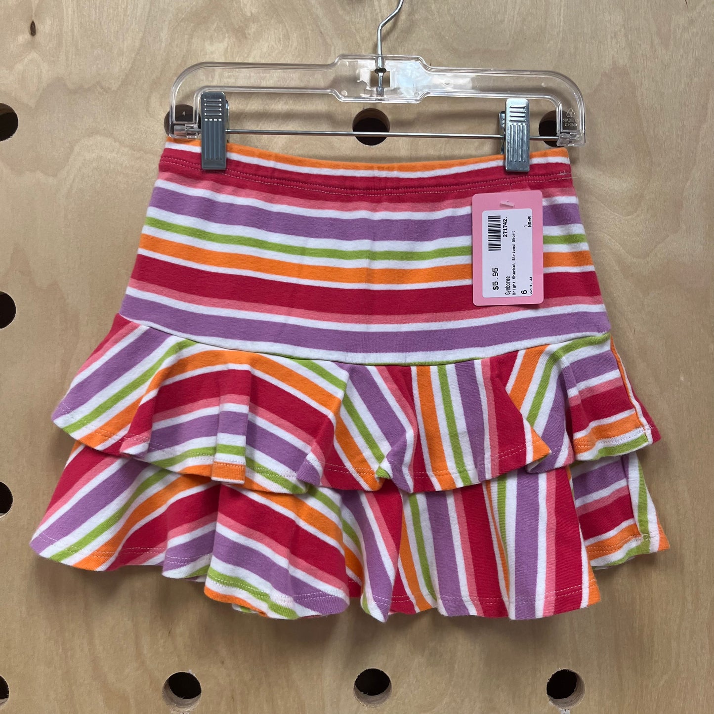 Bright Sherbet Striped Skort