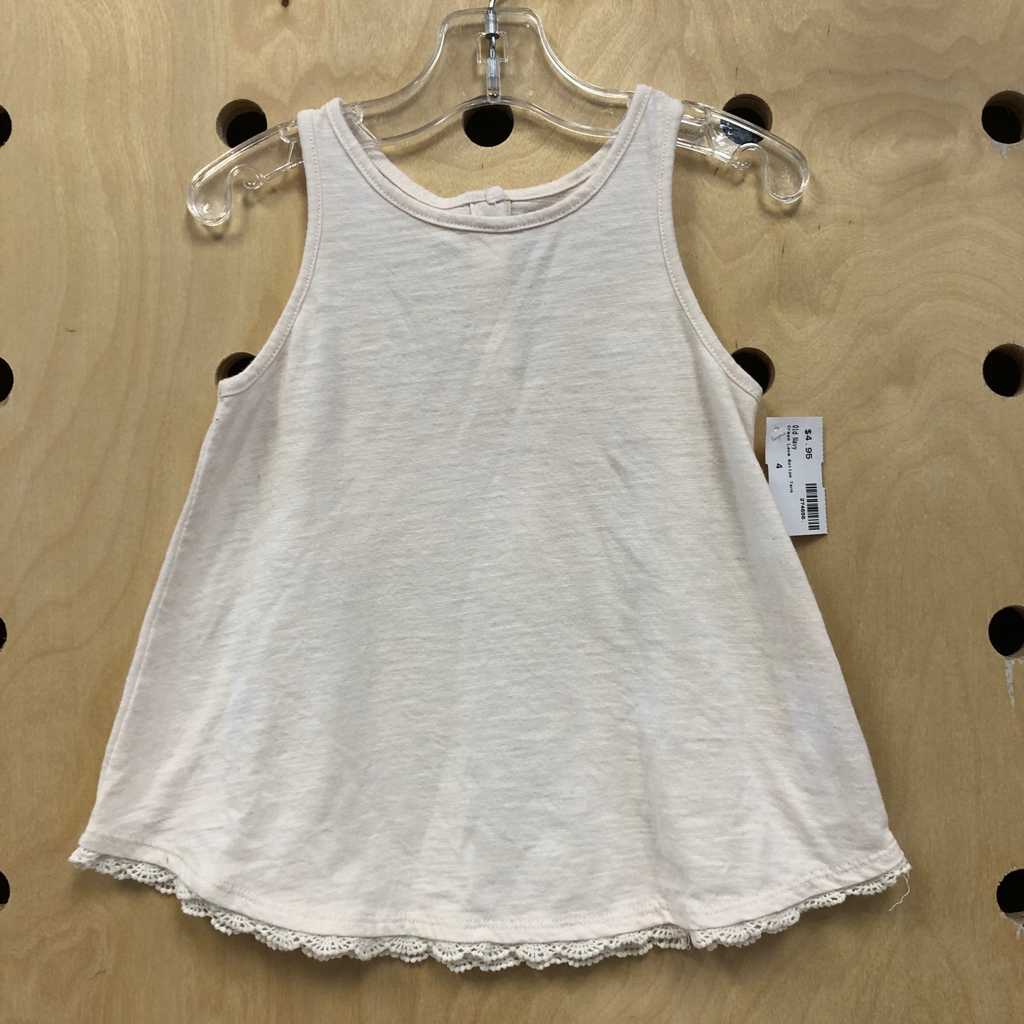 Cream Lace Bottom Tank