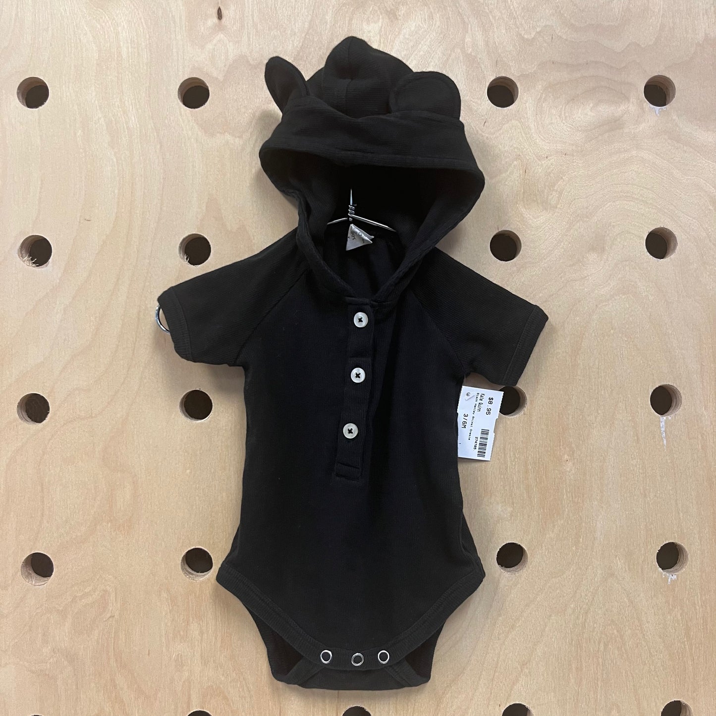 Black Henley Animal Onesie