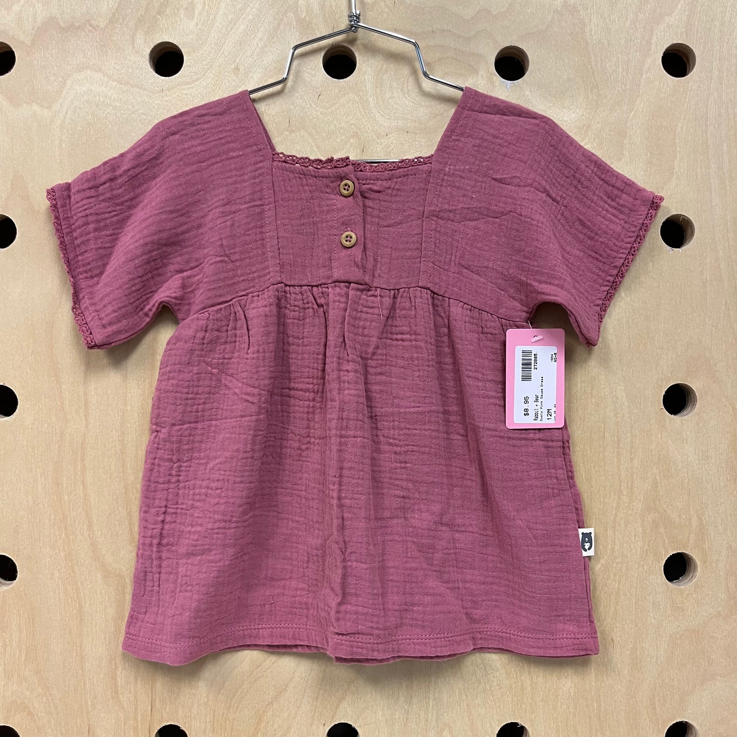 Dusty Pink Gauze Dress