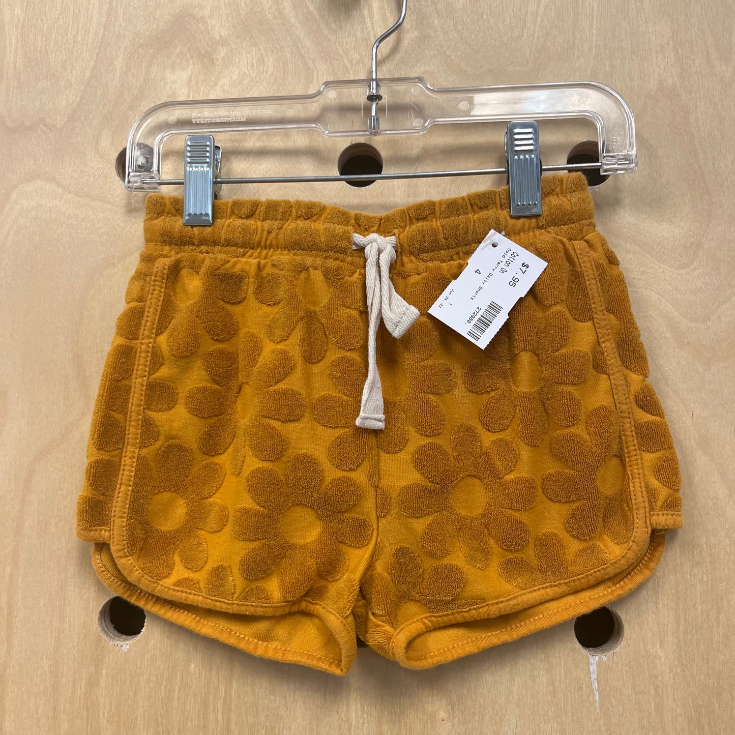 Gold Terry Daisy Shorts