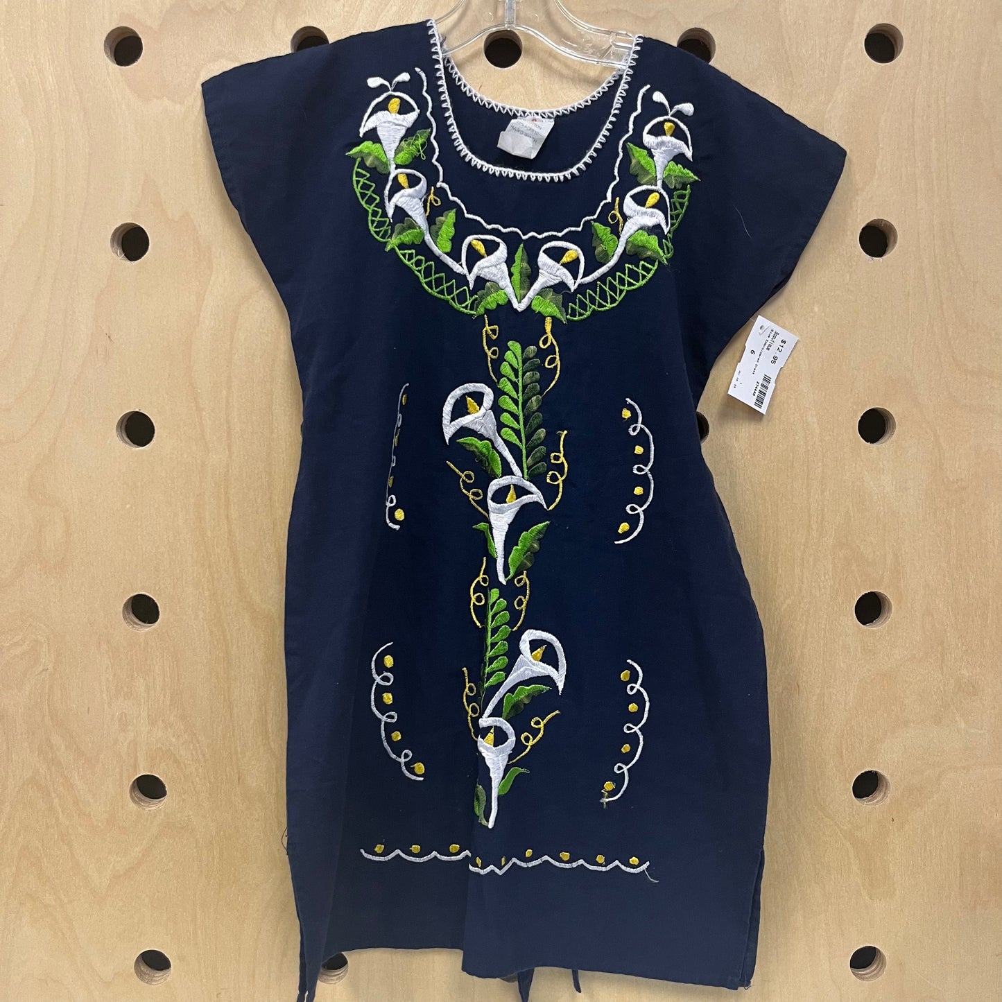 Blue Embroidered Dress