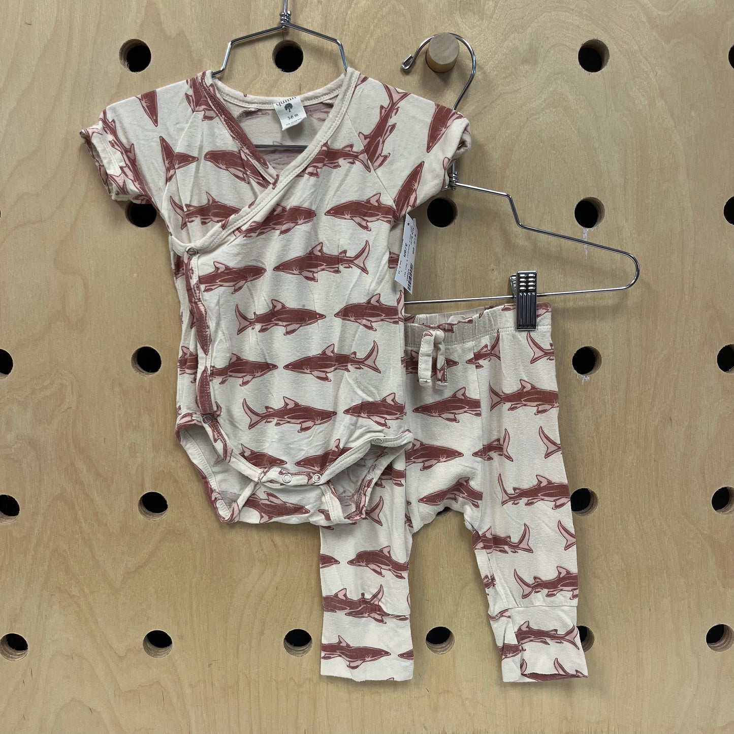 Pink Shark Bodysuit & Pant Set
