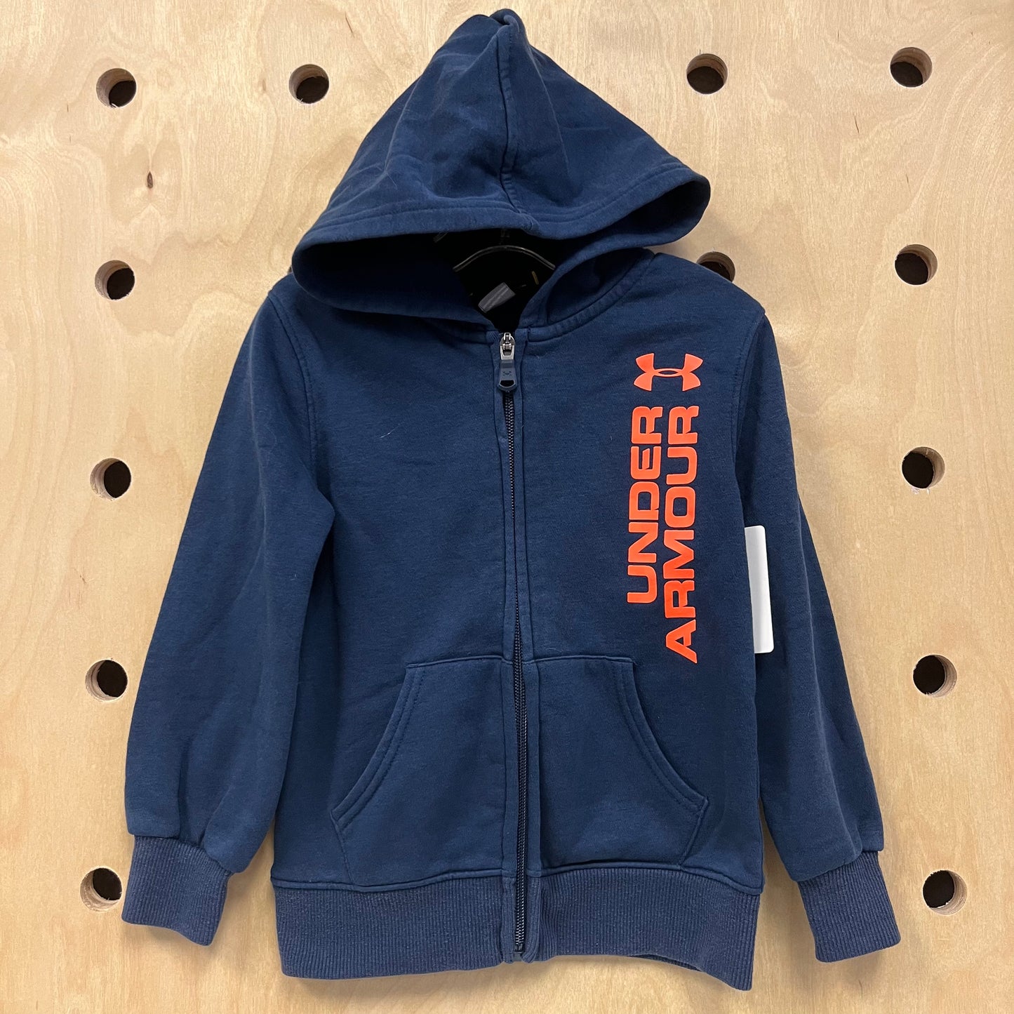 Navy+Orange Zip Hoodie