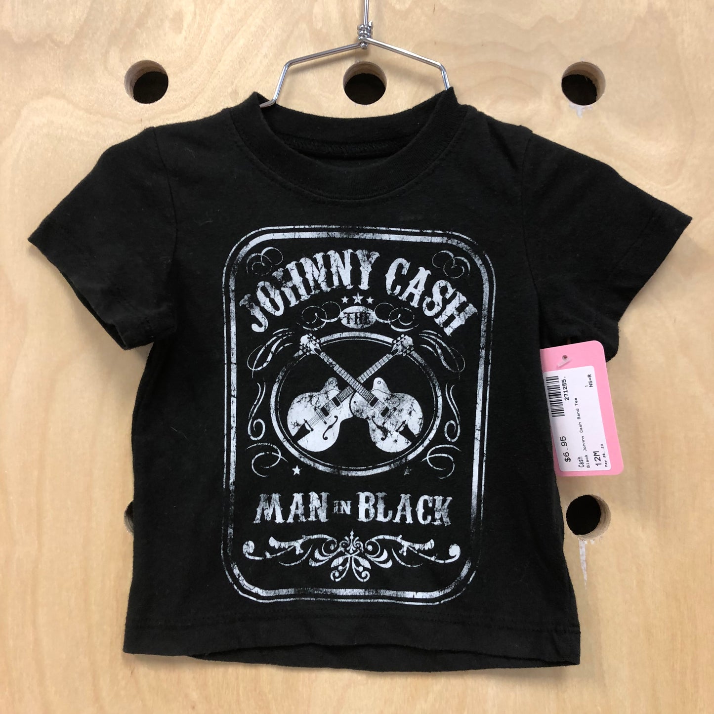 Black Johnny Cash Band Tee
