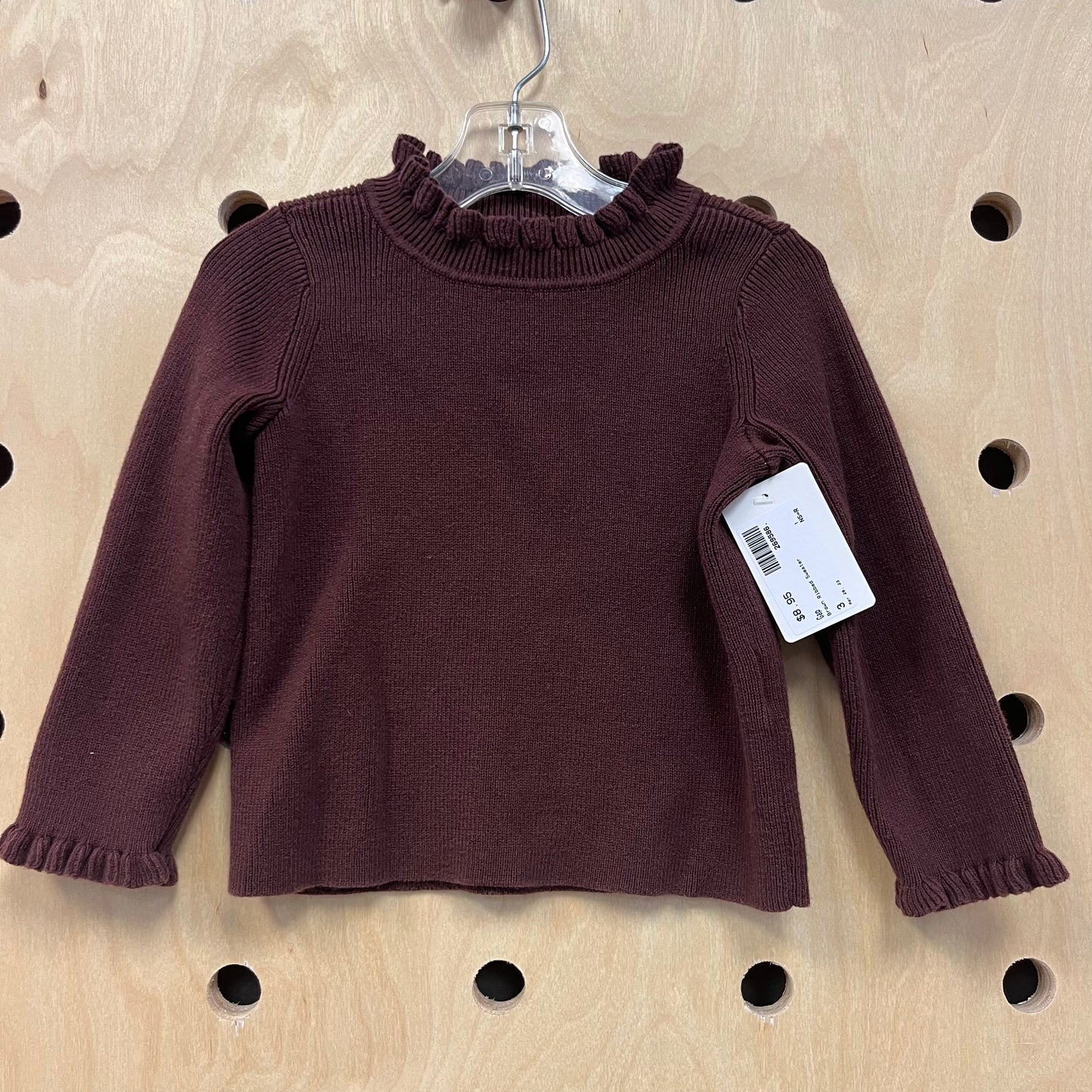 Brown Ribbed Sweater
