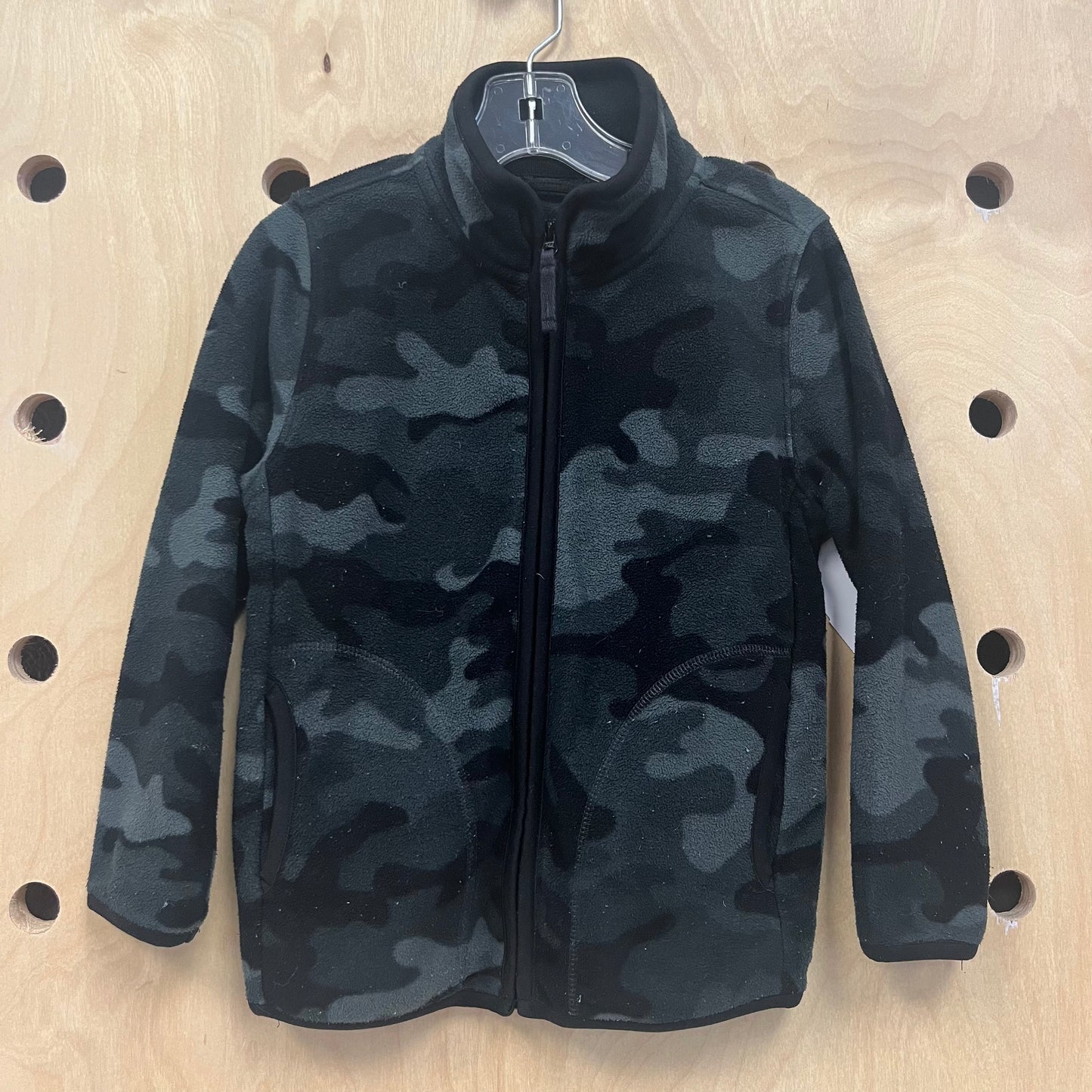 Black Camo Zippered Fleece Jacket
