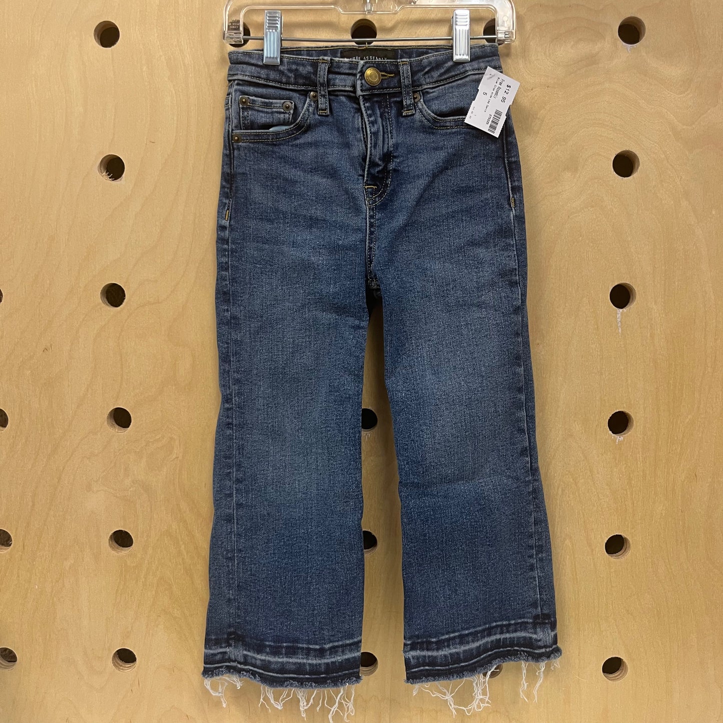 Blue Crop Wide Leg Denim