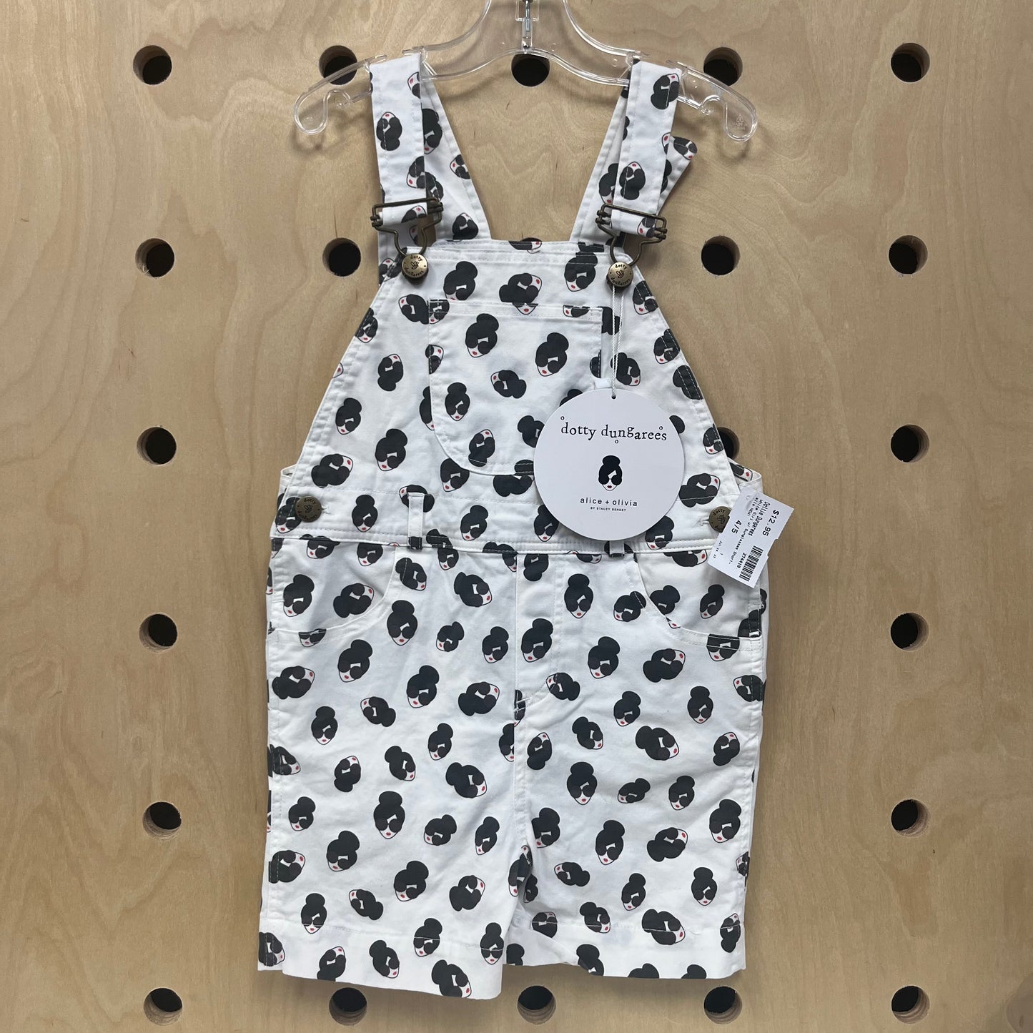 White Girl w/ Sunglasses Shortalls NEW!