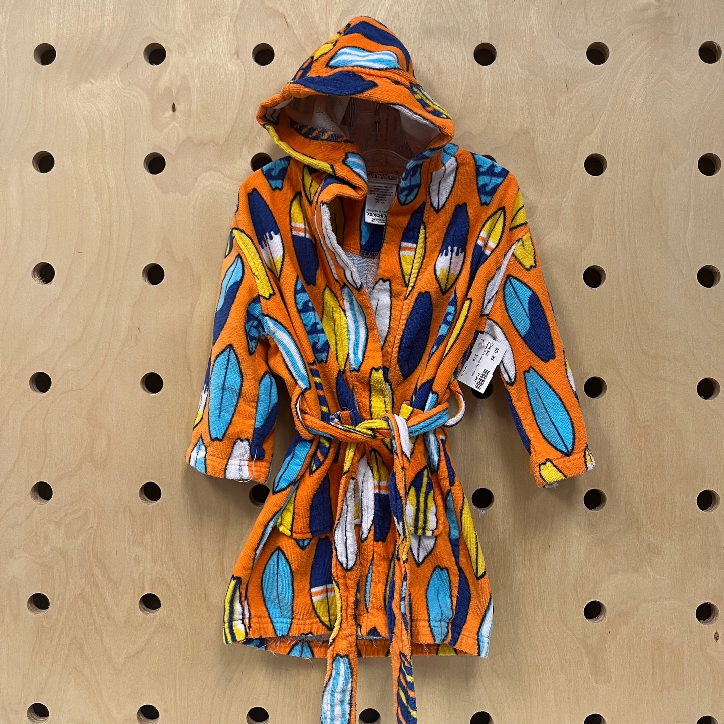 Orange Surf Board Terry Robe