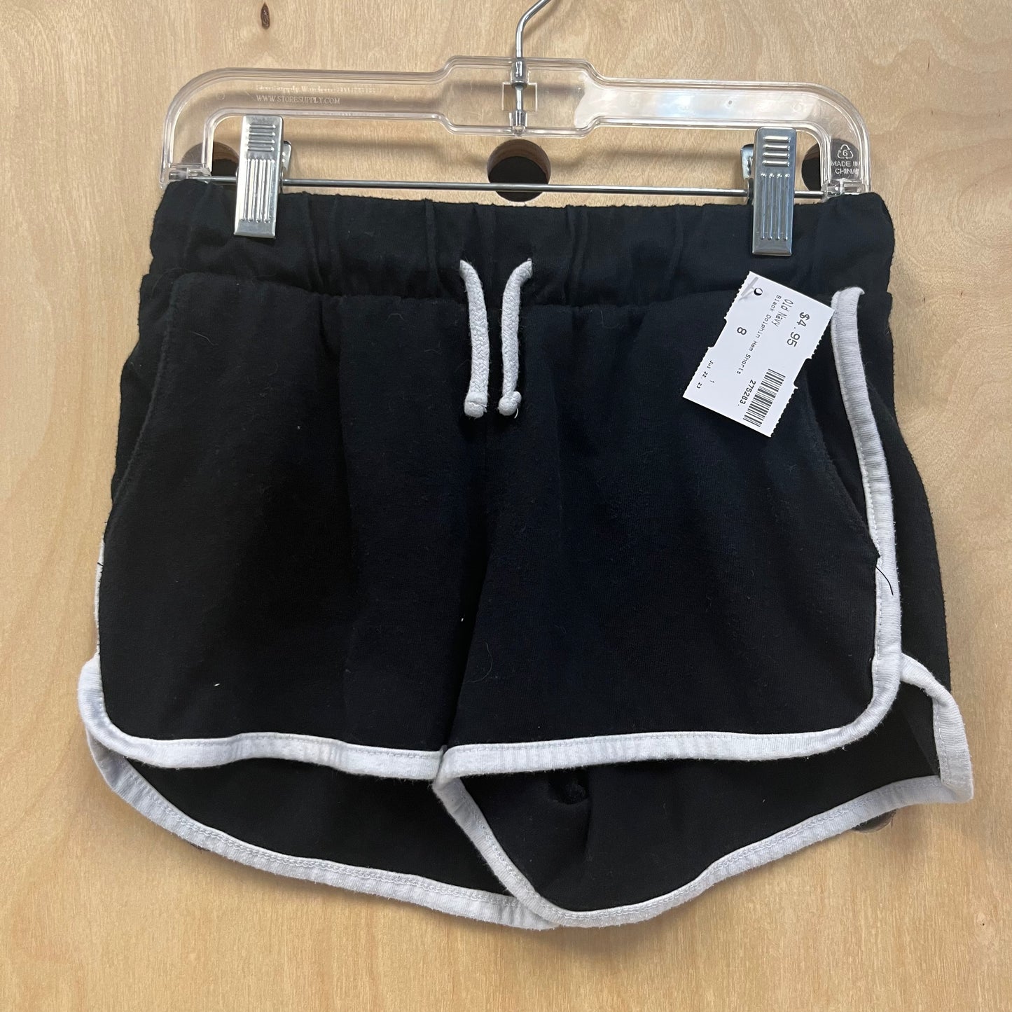 Black Dolphin Hem Shorts