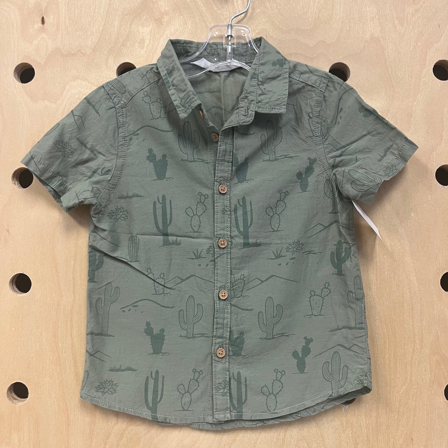 Green Cacti Button Up Shirt