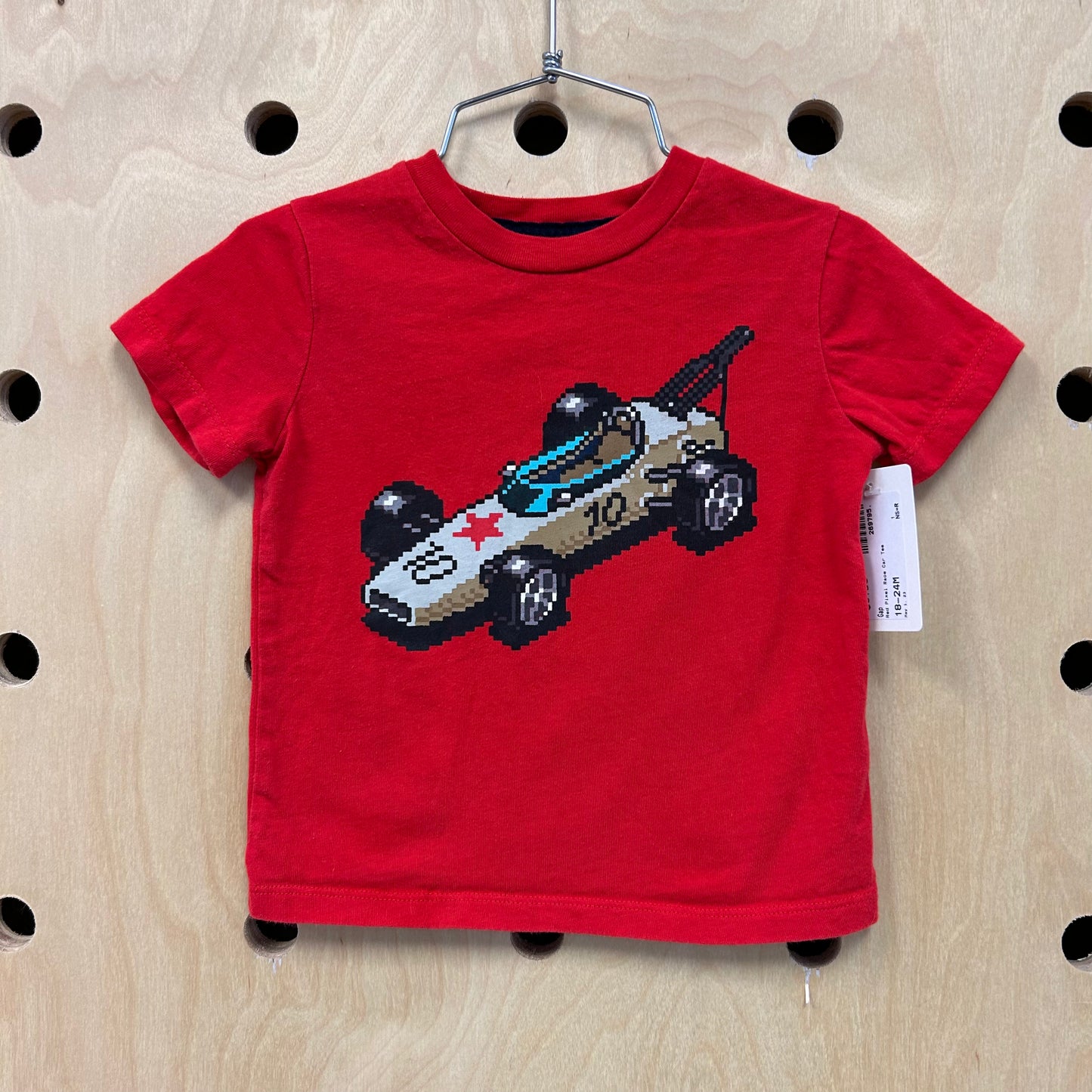Red Pixel Race Car Tee