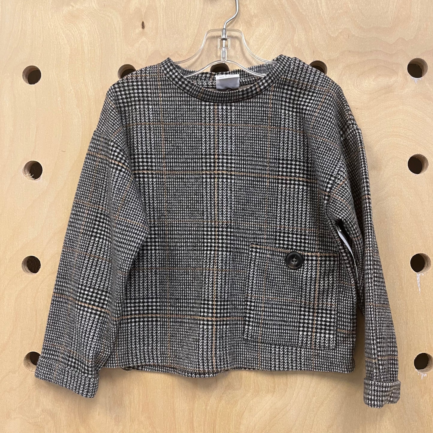 Houndstooth Pocket Sweater