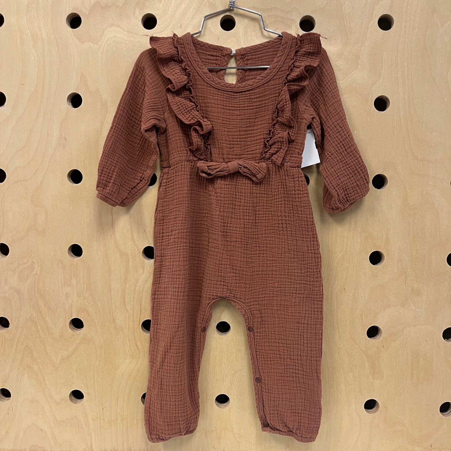 Brown Gauze Romper