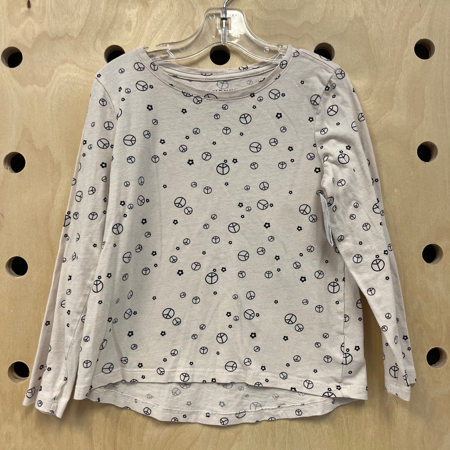 Cream Floral Peace LS Tee