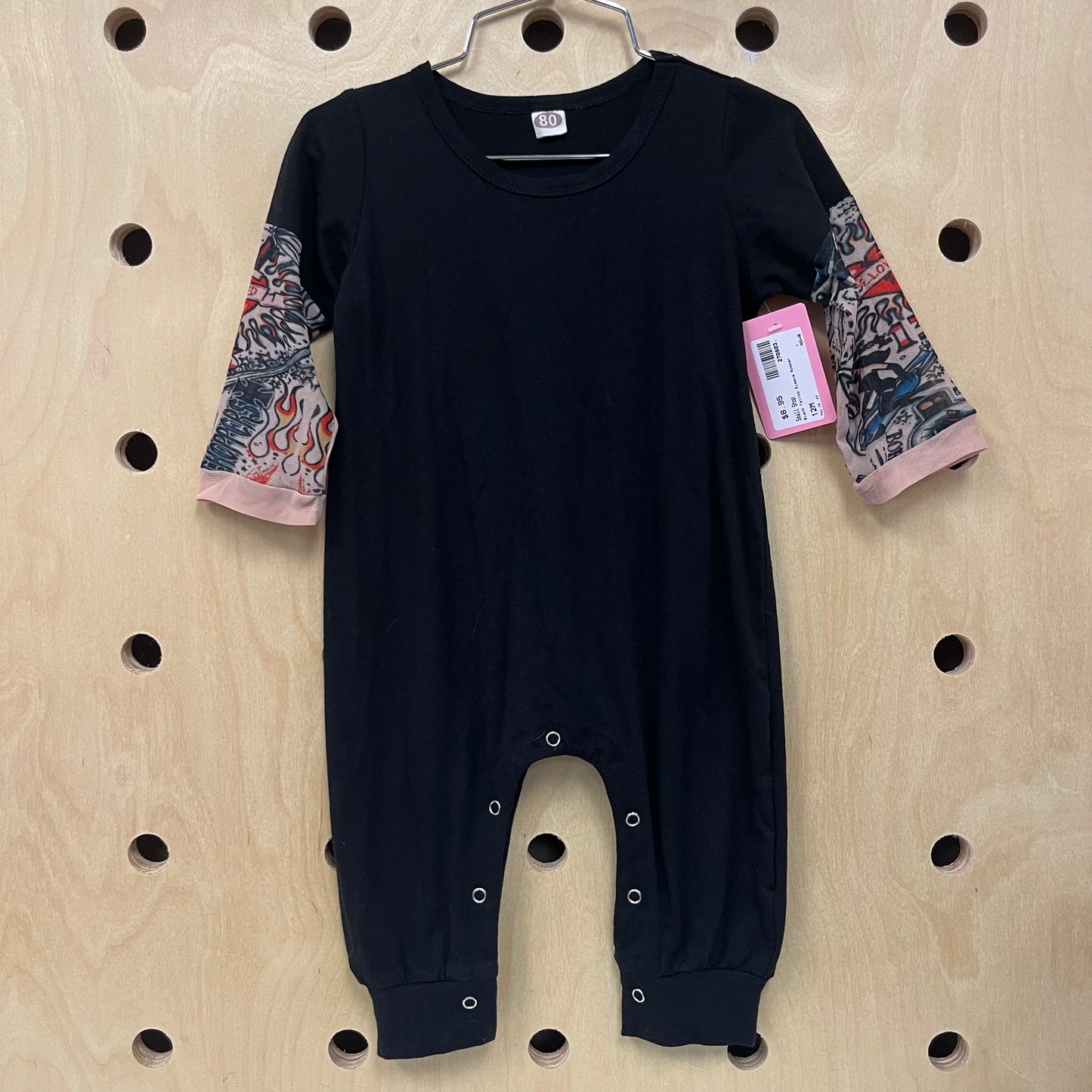 Black Tattoo Sleeve Romper