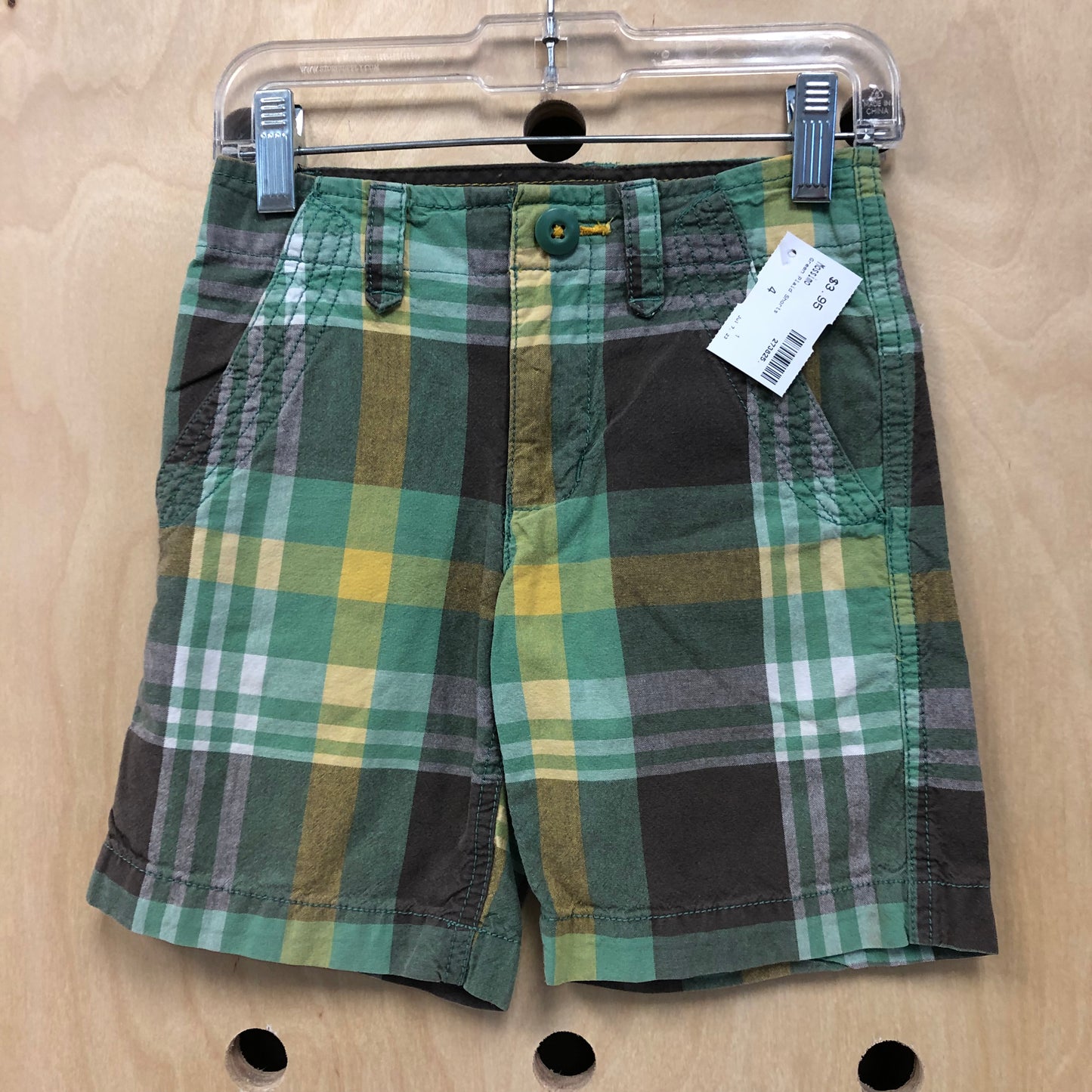 Green Plaid Shorts