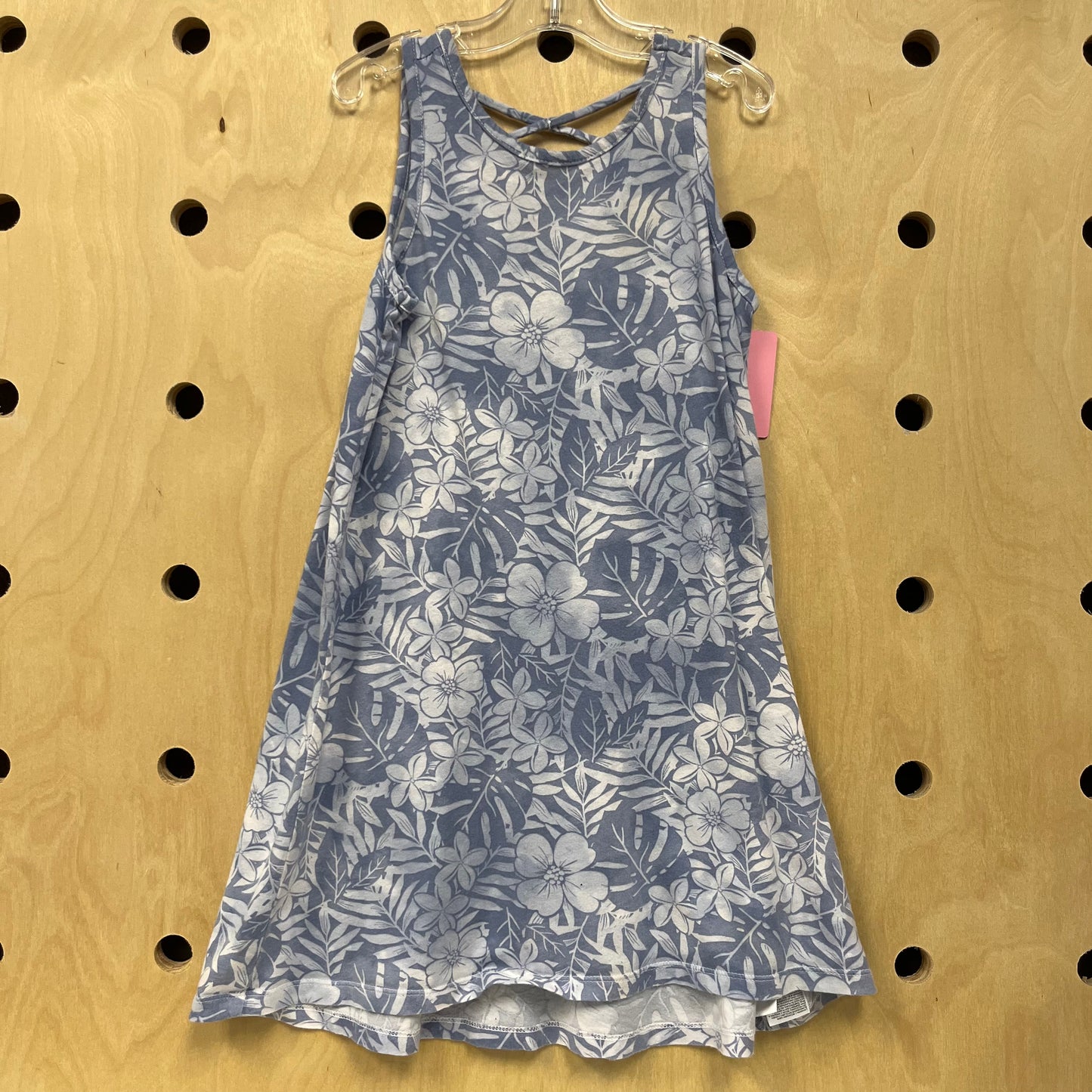 Blue Tropical Floral Dress