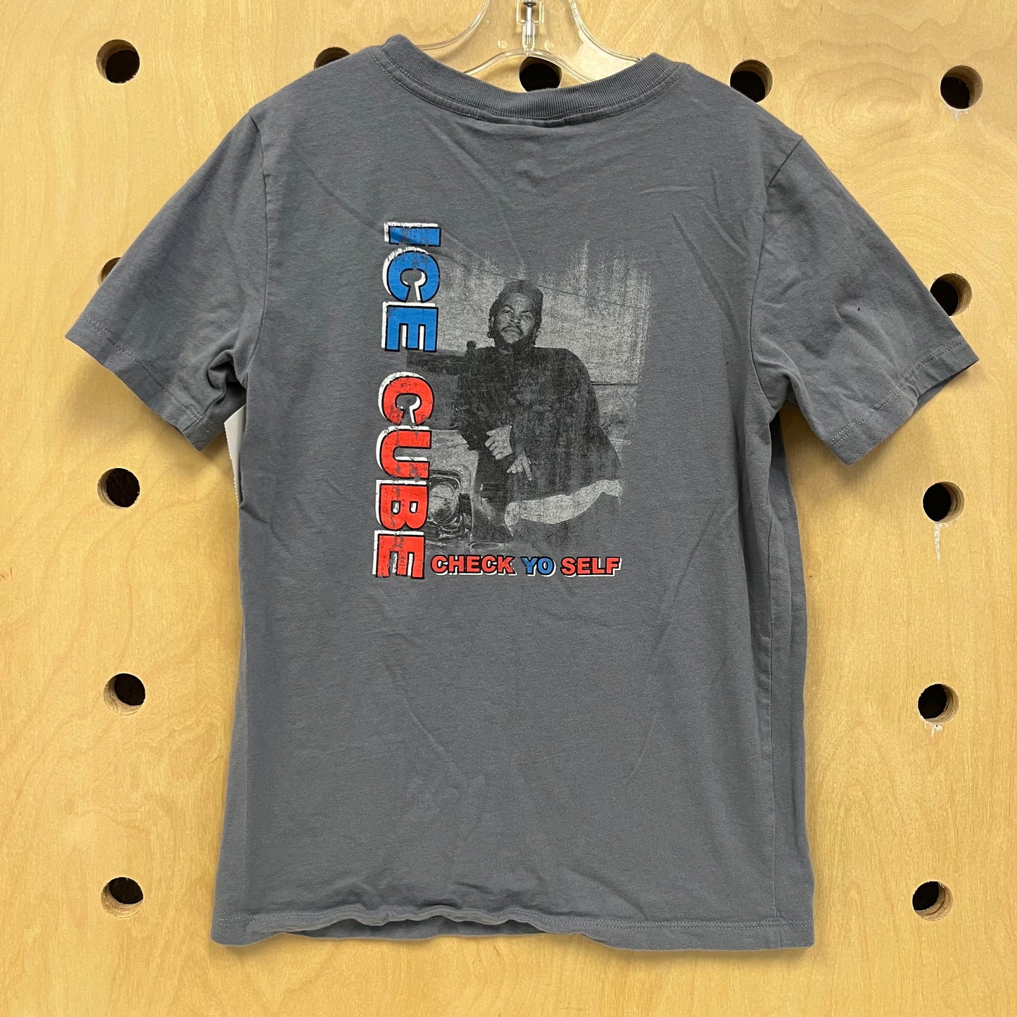 Grey Check Yo Self Tee