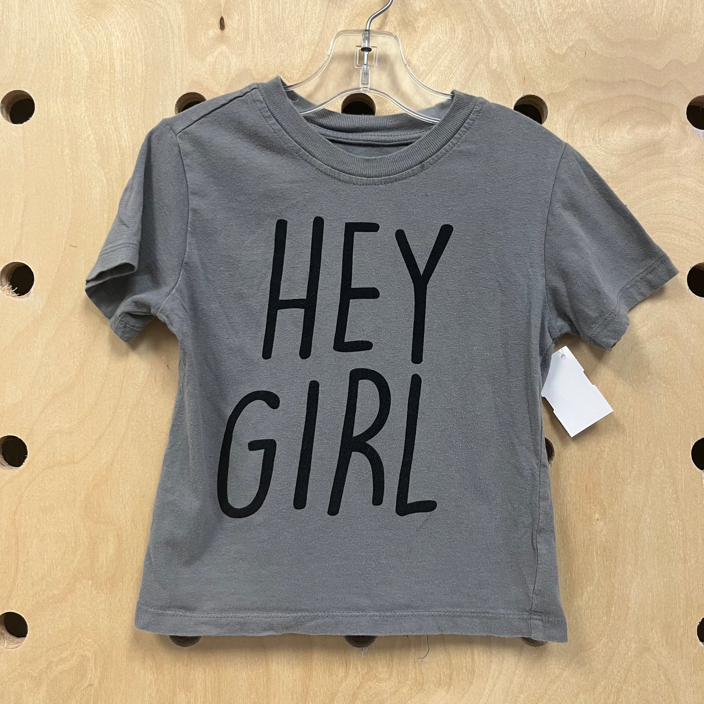 Grey Hey Girl Tee