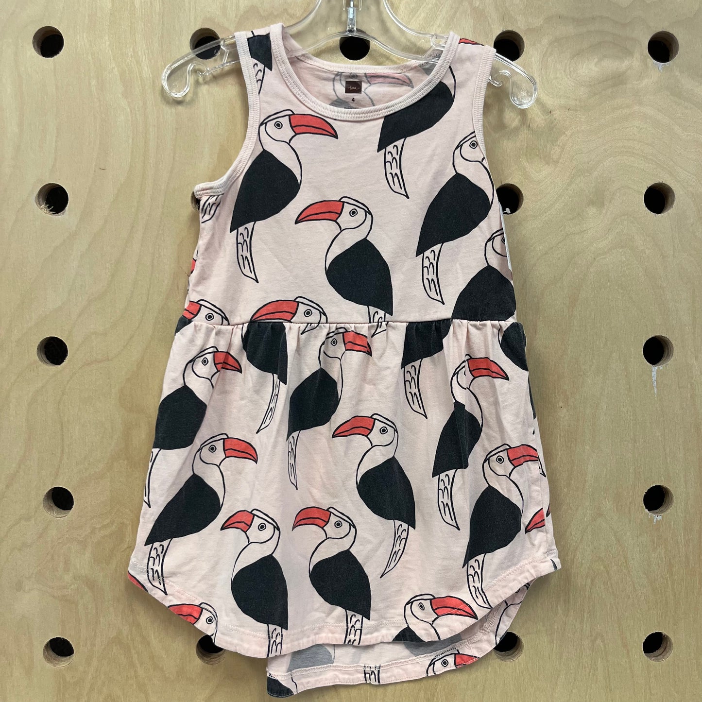 Pink Bird Sun Dress