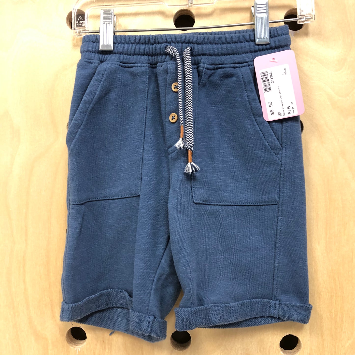 Blue Drawstring Shorts