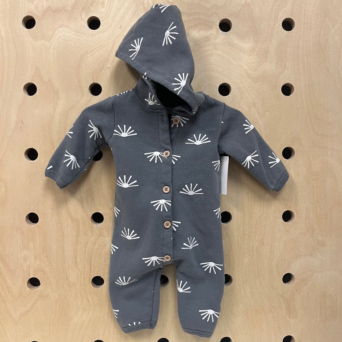 Grey Sun Hooded Romper