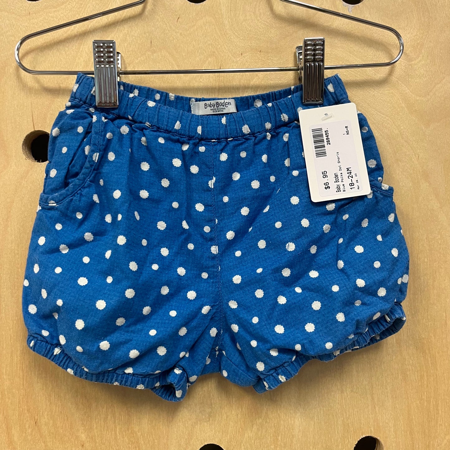 Blue Polka Dot Shorts