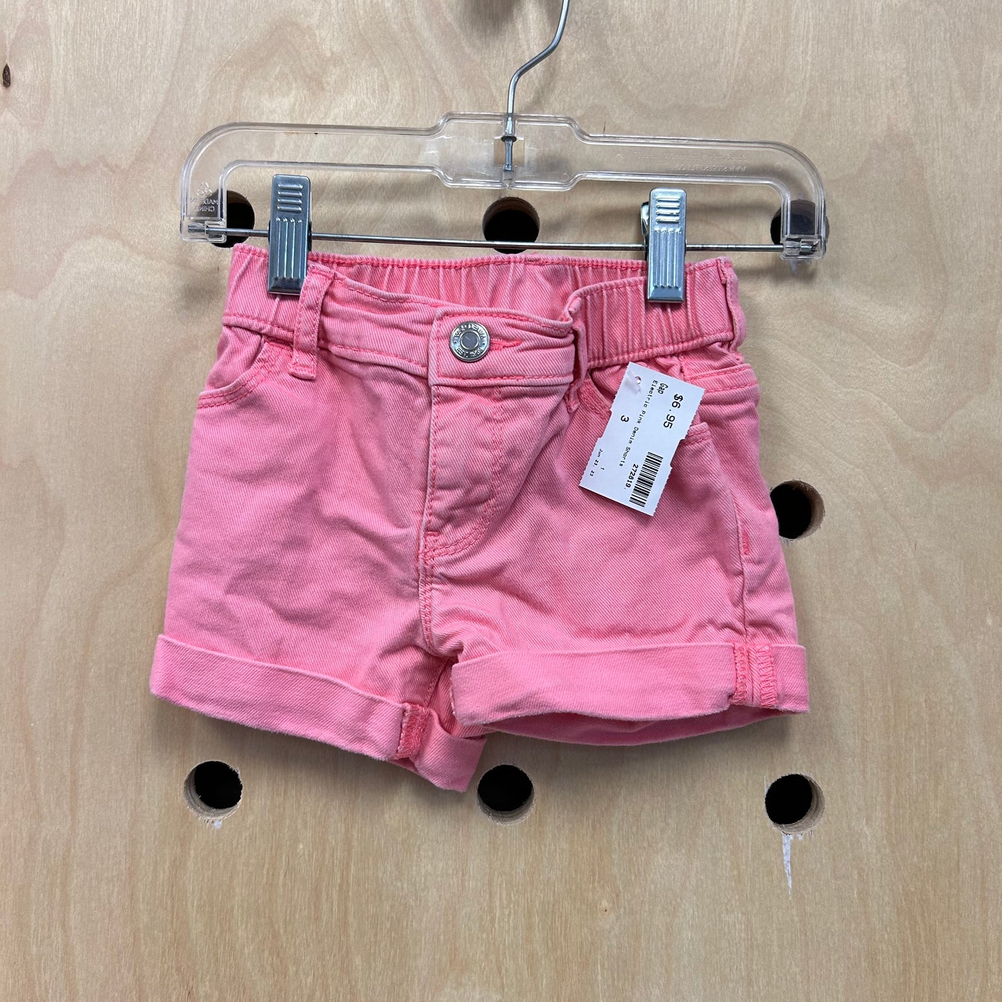 Electric Pink Denim Shorts
