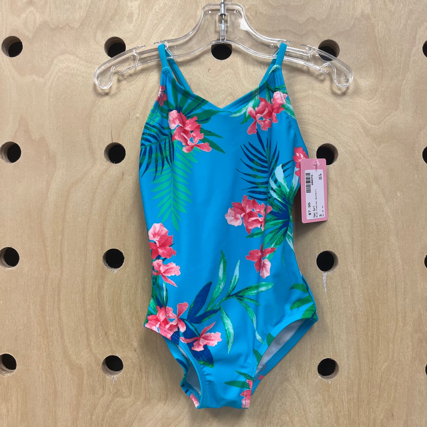 Blue Tropical Swimsuit