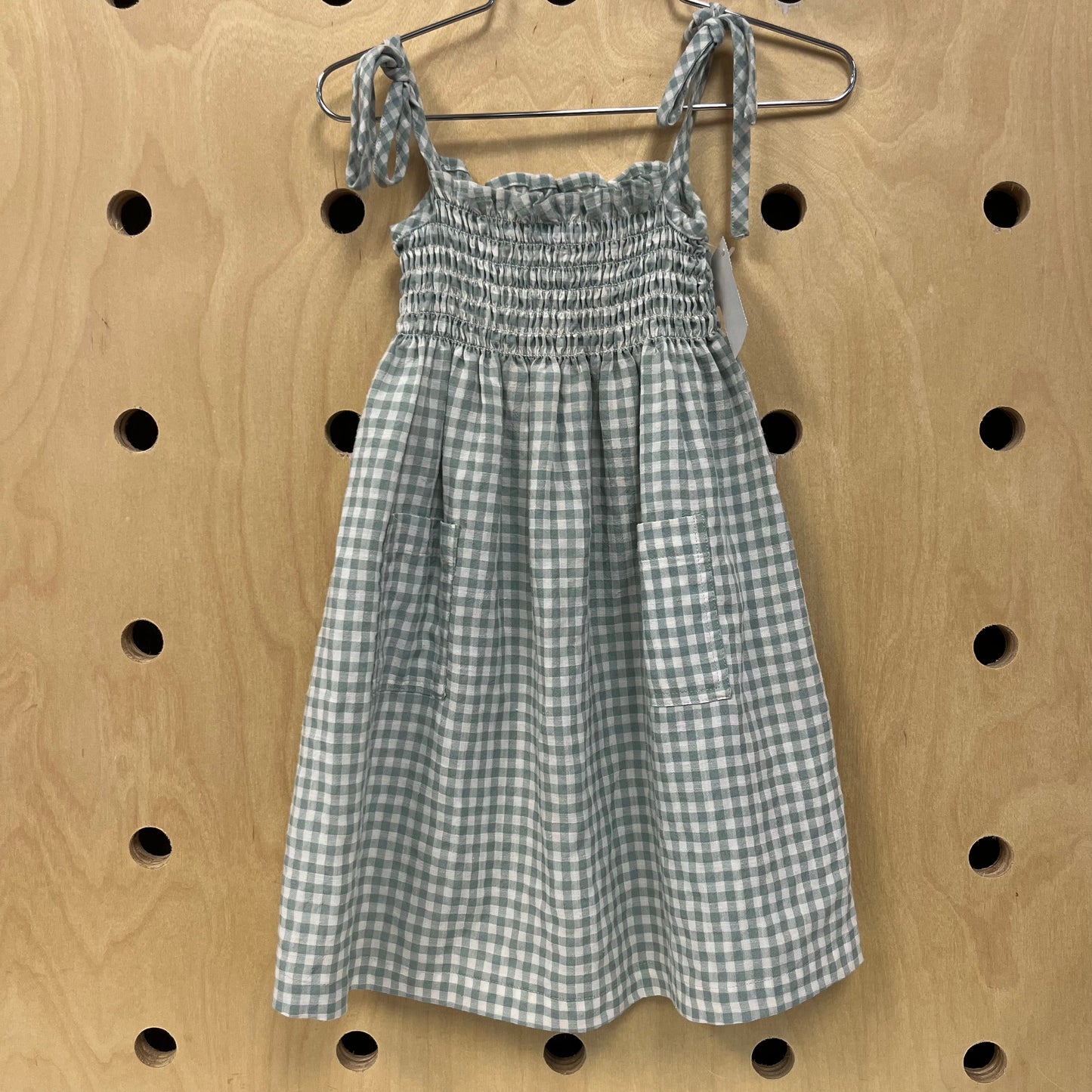 Green Gingham Sun Dress