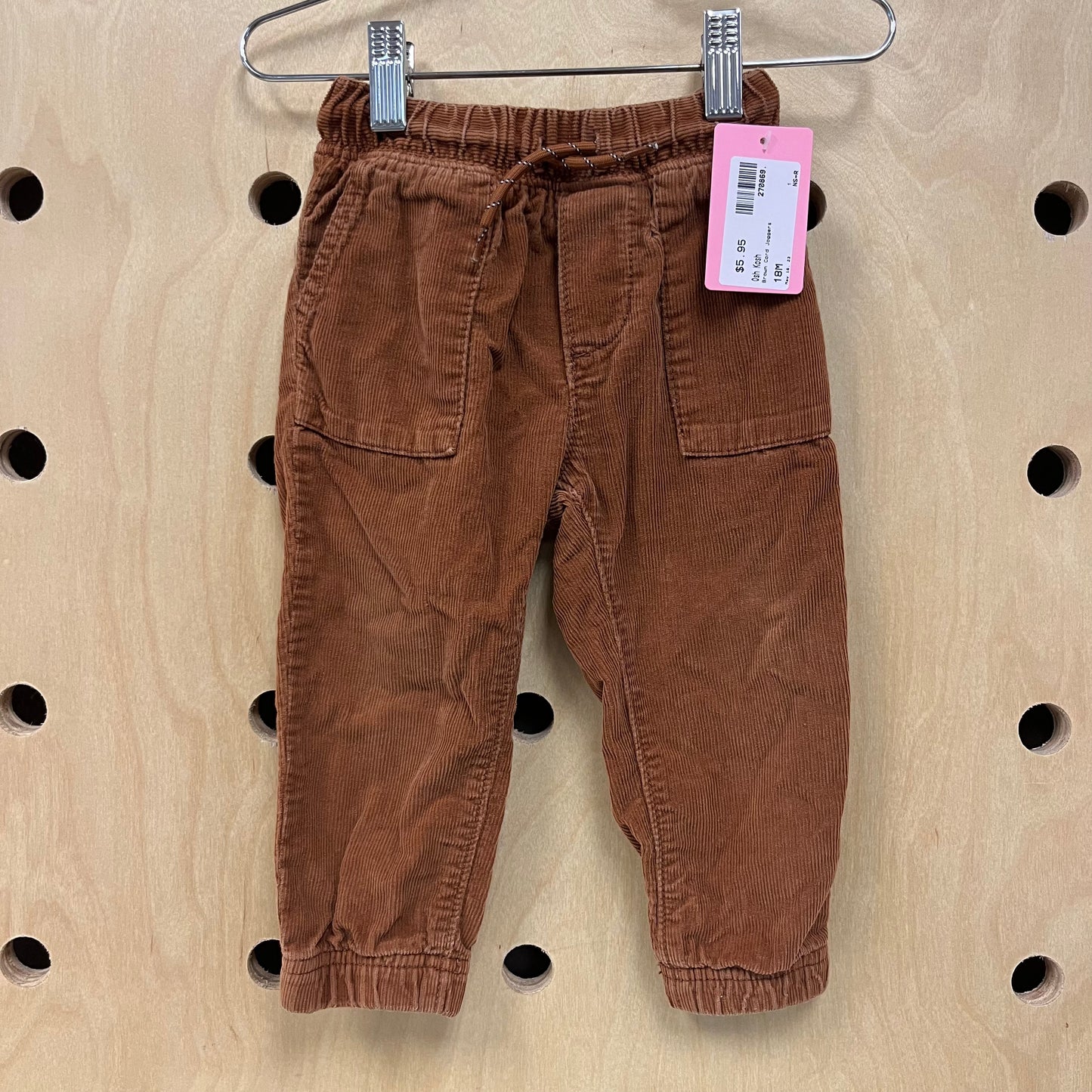 Brown Cord Joggers