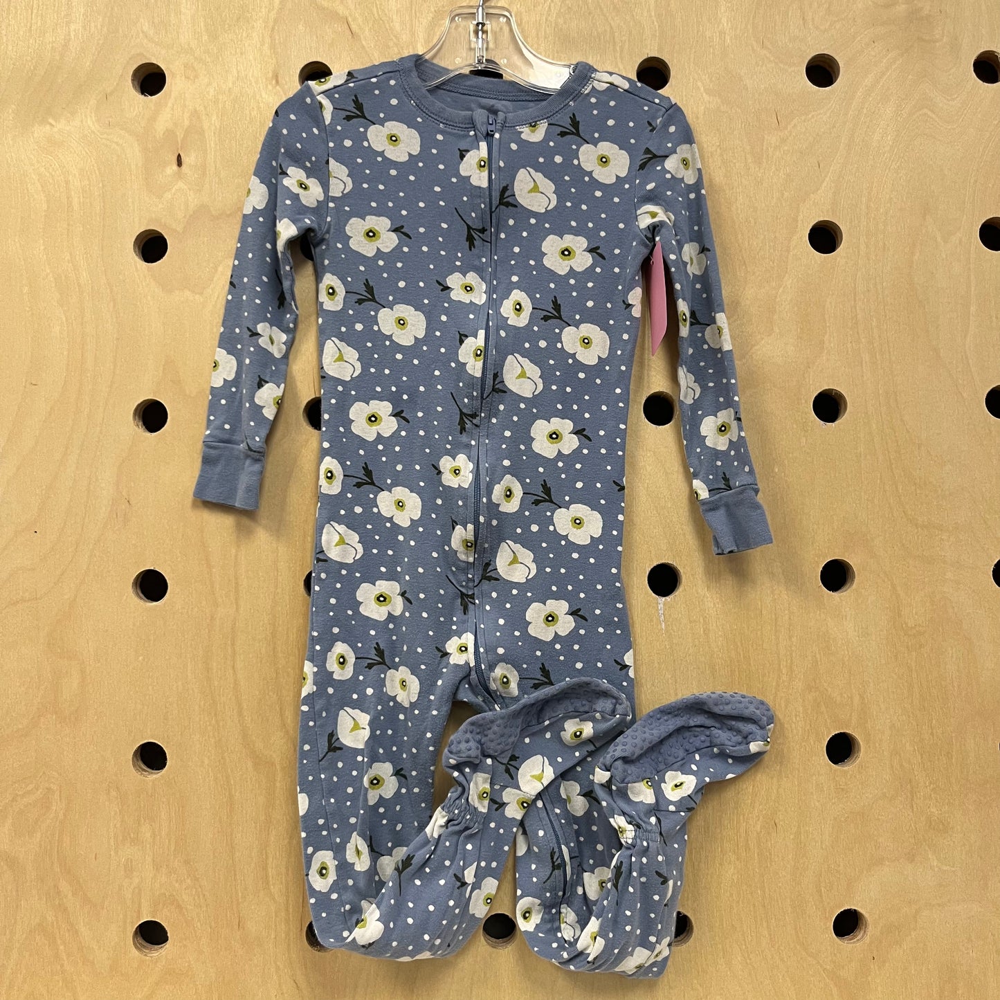 Periwinkle Floral Footies