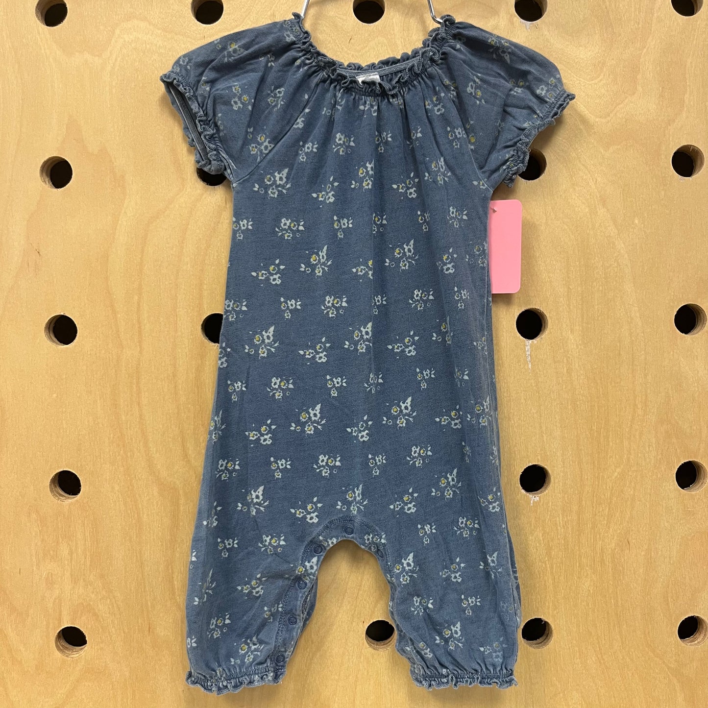 Blue Floral Romper