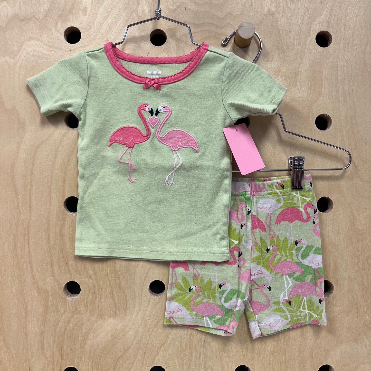 Pink+Green Flamingos Pajamas