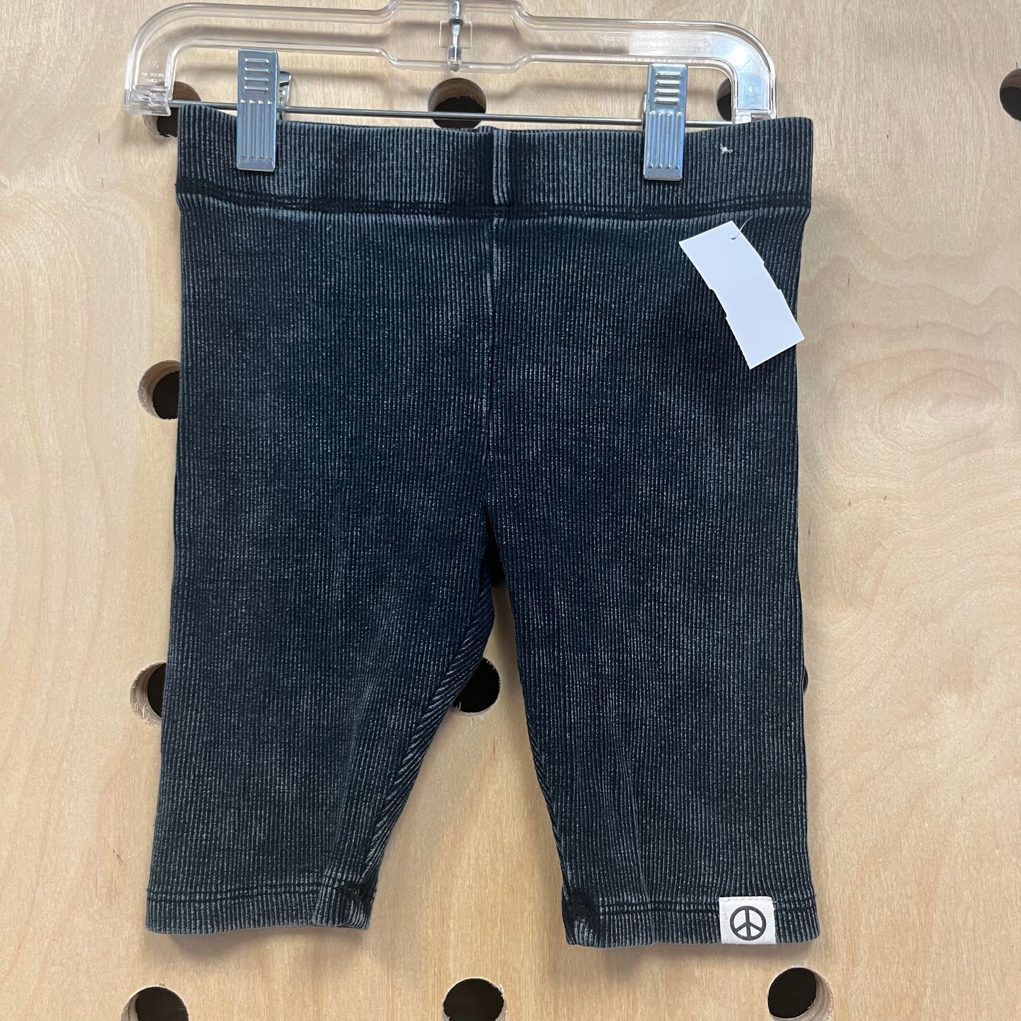 Grey Ribbed Legging Shorts