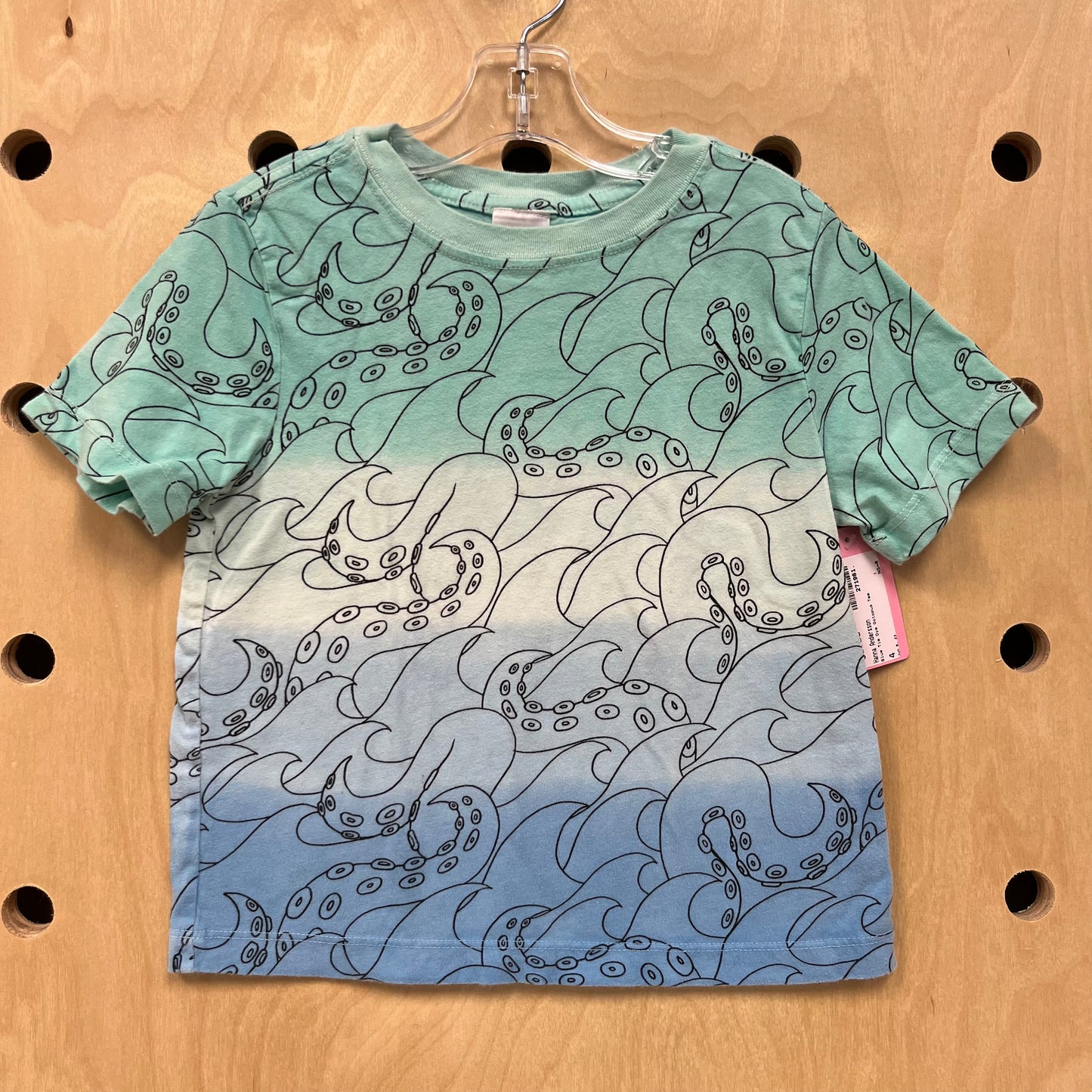 Blue Tie Dye Octopus Tee