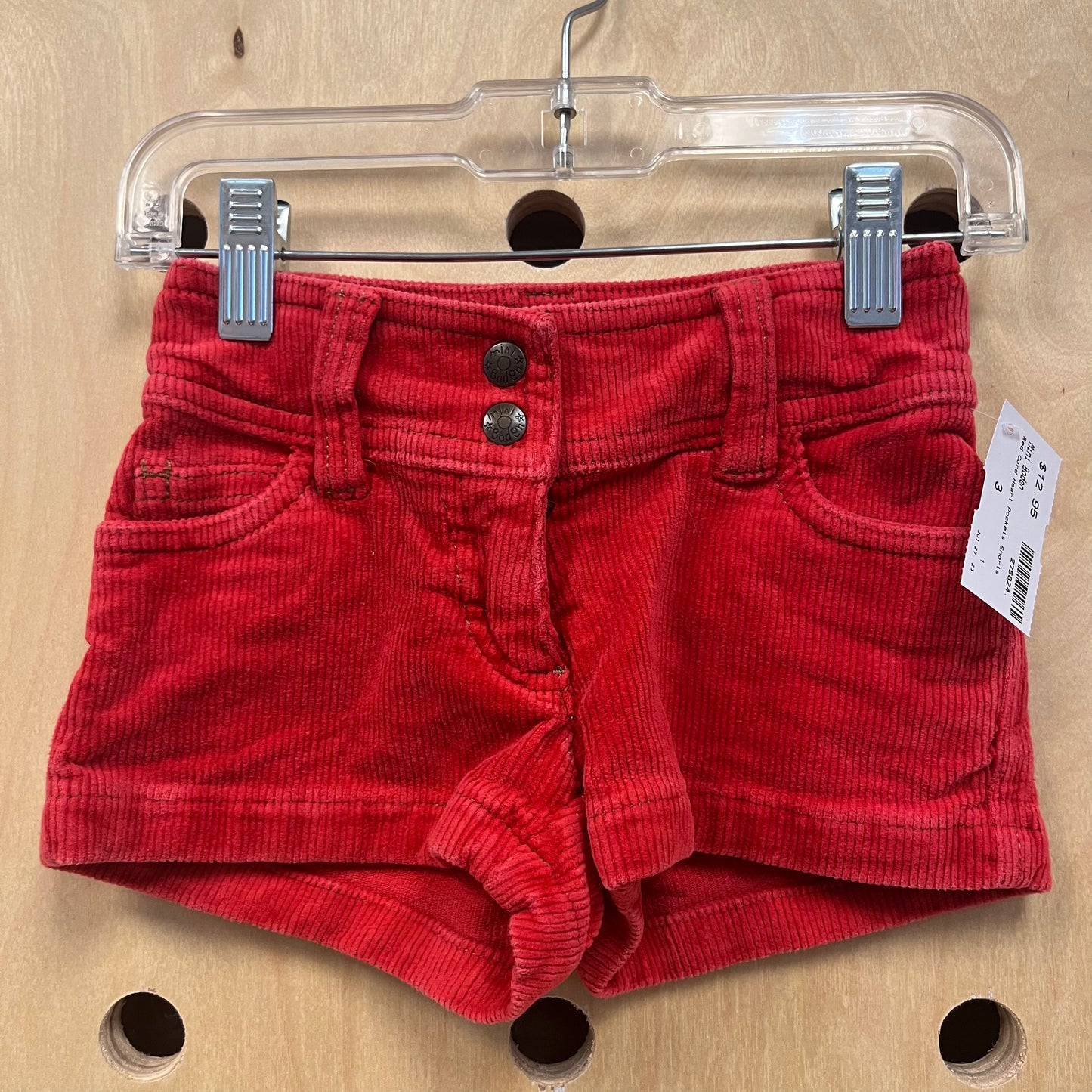 Red Cord Heart Pockets Shorts